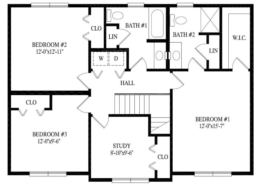 Saratoga PBT 2040 Square Foot Two Story Floor Plan